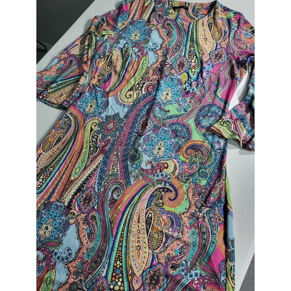 Tommy Hilfiger Maxi Dress Multicolor Paisley Size 8 - Picture 12 of 12